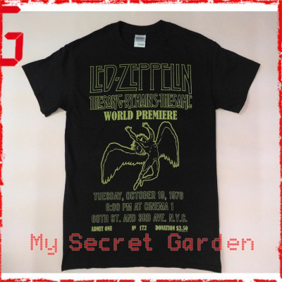 Led Zeppelin - Tsrts World Premiere Official T Shirt ( Men S) The Song Remains The Same ***READY TO SHIP from Hong Kong***